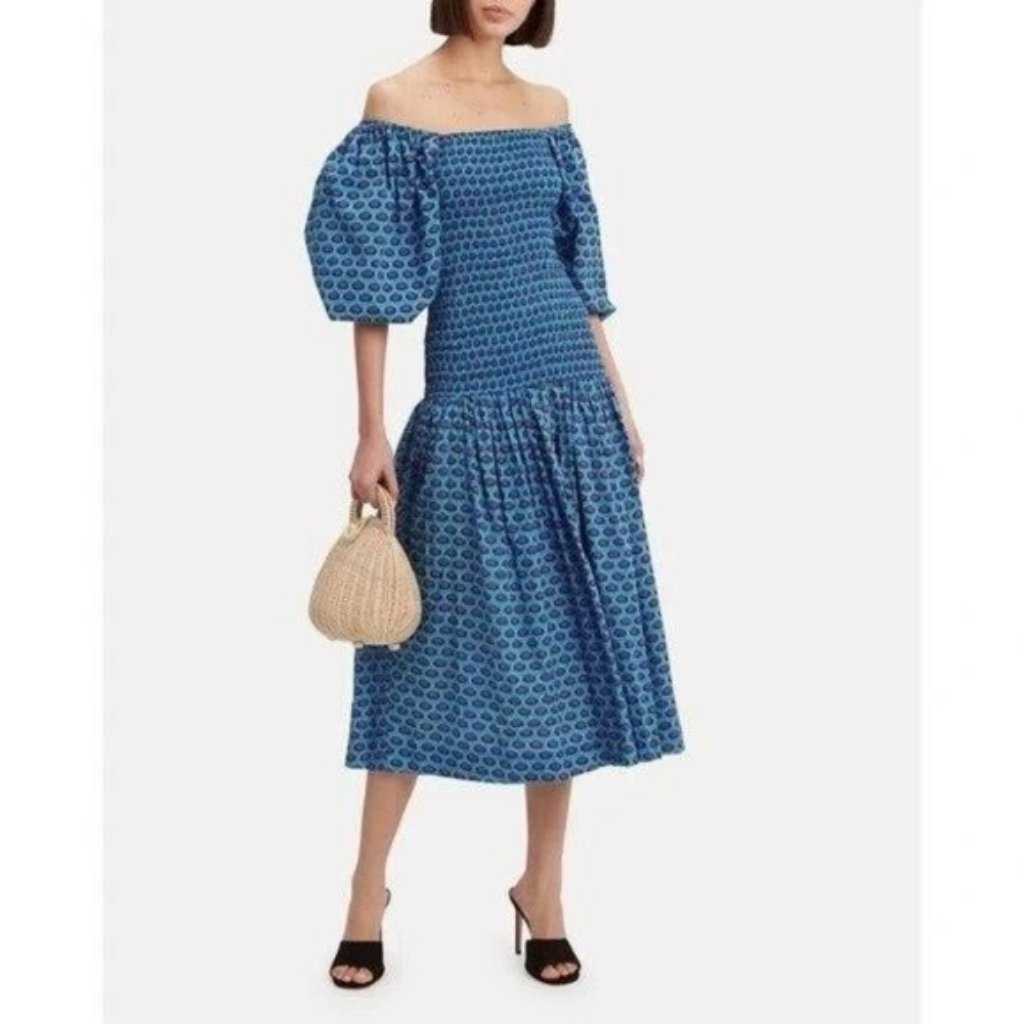 Camilla Franks Womens Playsuit Tie Detail Overlay Weave On Blue Aztec Xs / Au 8